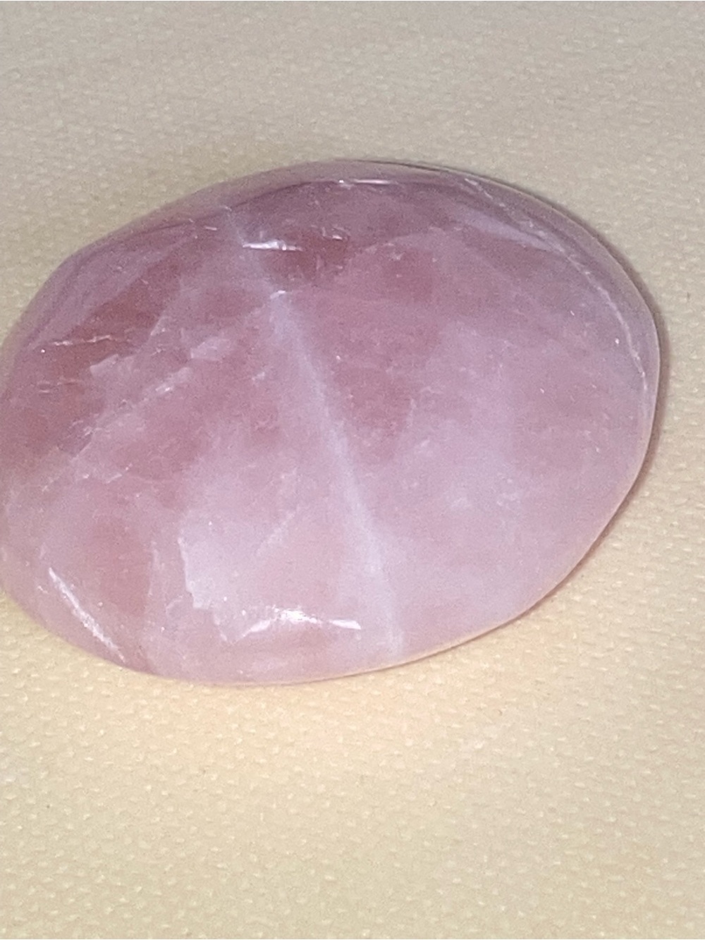 Polished Rose Quartz Palm Stone - Pink Crystal Pocket Stone - Picture 5 of 7